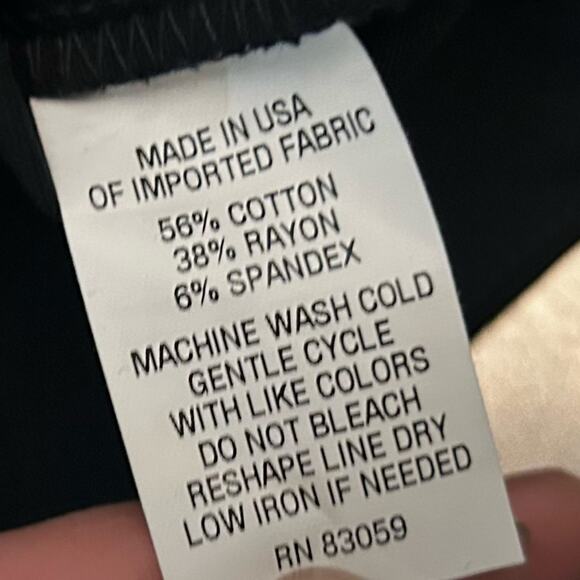 Drew Black Trouser Pants Pressed Front Slacks Size 8 - Picture 6 of 6